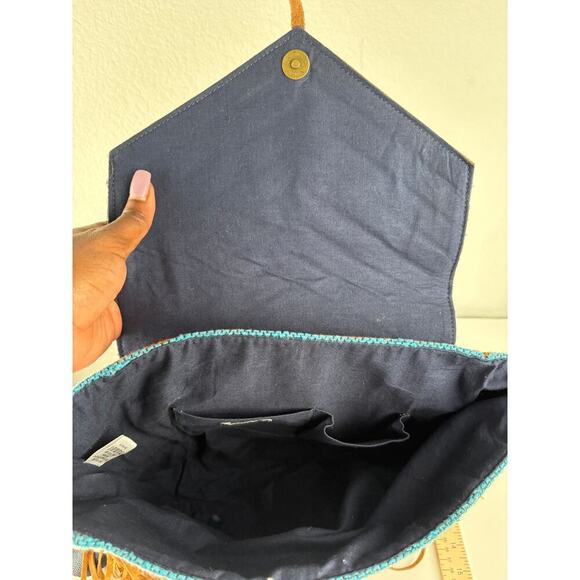 Vintage Earthbound Trading Backpack Rainbow Suede Hippie Cottagecore Bohomenian - Picture 6 of 8